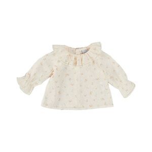 Pepa London Girls Esme Floral Ruffle Collar Blo9use, White